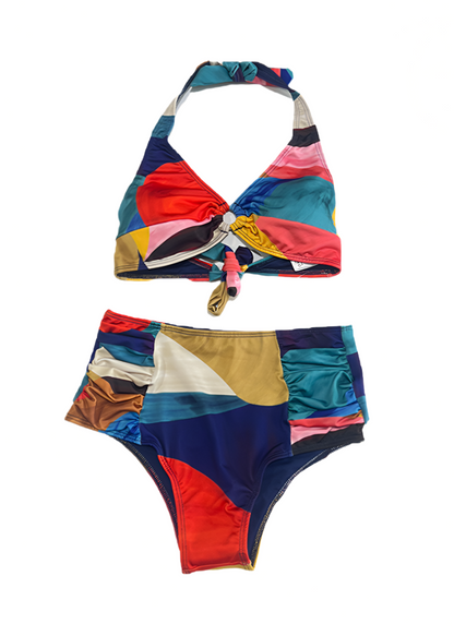 multi color large coverage bikini